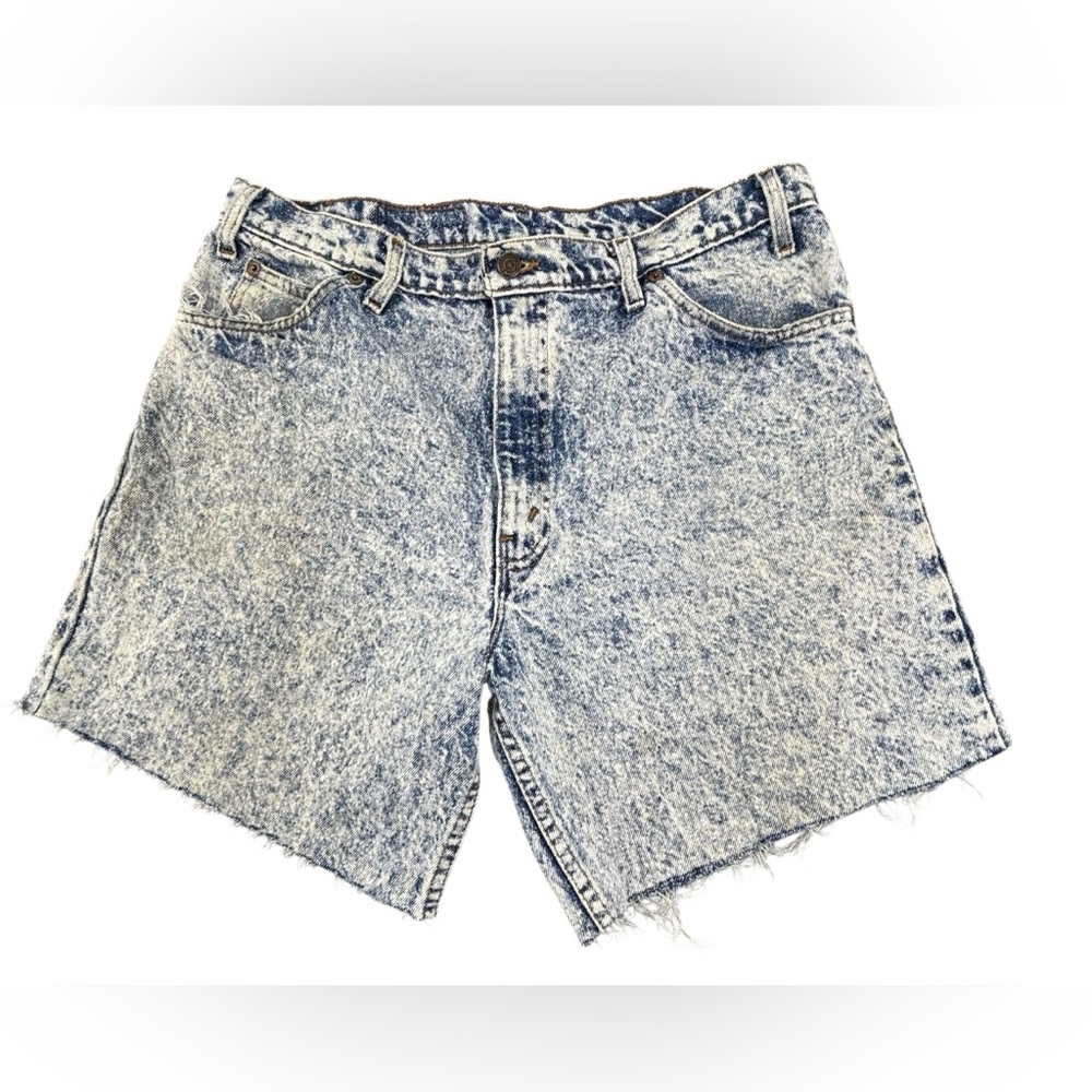 Levi’s | 90s Orange Tab | Acid Wash | Cut-Off Jean Shorts | High Waist | Size 36